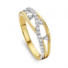 Ring bicolor met diamant - 607570