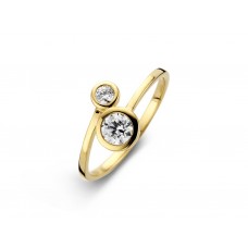 Ring geel goud met zirconia - 607029
