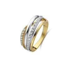 Ring bicolor met zirconia - 609667