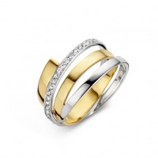 ring bicolor met zirconium - 604939