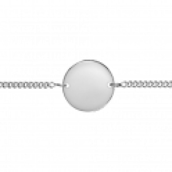 armband zilver met rond plaatje - 605523