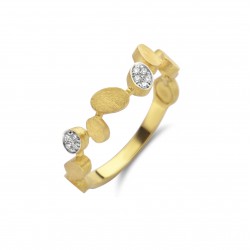 Ring geel goud met diamant - 609646
