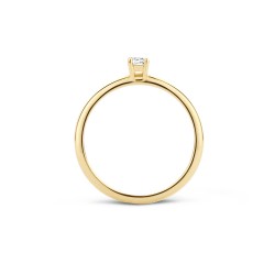 Ring 14 kt geel met zirconium - 613174