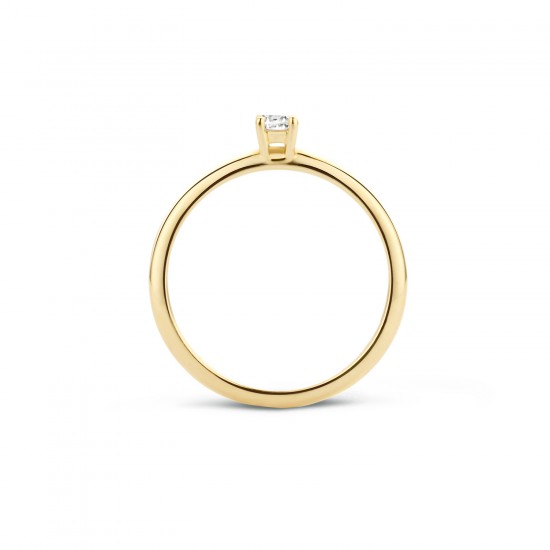 Ring 14 kt geel met zirconium - 613174