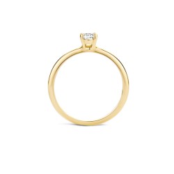 Ring 14 kt geel goud met zirconia - 613177