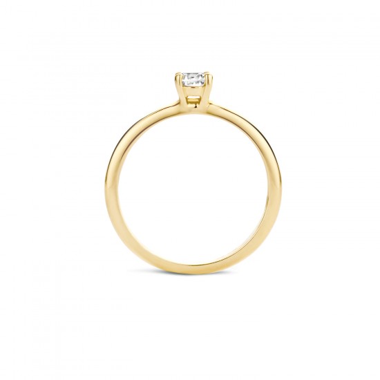 Ring 14 kt geel goud met zirconia - 613177