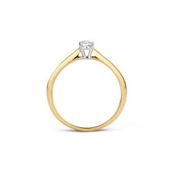 Ring 14 kt bicolor met zirconium - 614663