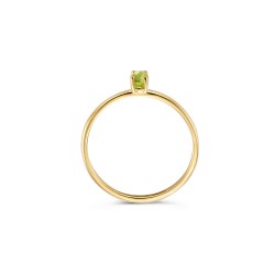 Ring 14kt geel goud met groene peridoot - 612341