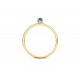 Ring 14 kt geel goud met London Blue Topaz - 609322