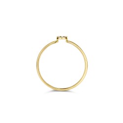 Ring geel goud 14 kt met zirconia - 610239