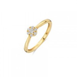 Ring 14 kt bicolor met zirconium - 614664