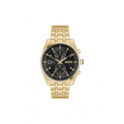 Boss-chrono-geelkleurige kast en band-zwarte wijzerplaat-44mm-5atm - 614945