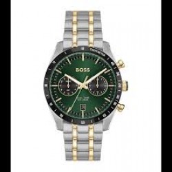 Boss dual time-bicolor kast en band-groene wijzerplaat-41mm-5atm - 616687