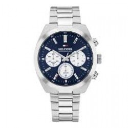 TH chrono-kast en band staal-blauwe wijzerplaat-40mm-5atm - 616678