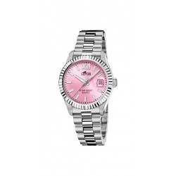 Lotus-band en kast staal-licht roze wijzerplaat-10atm - 615693