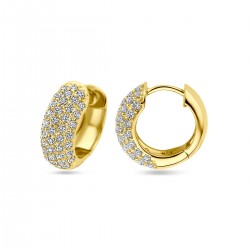 Creolen geelkleurig met zirconia - 615919
