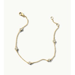 Armband geel met zirconia 14 kt - 615466