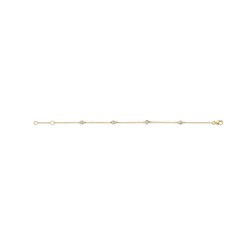 Armband geel met zirconia 14 kt - 615466