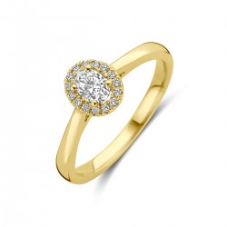 Ring 14 kt met labgrown diamonds - 616153