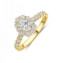Ring 14 kt met labgrown diamonds - 616154