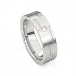 Ring staal amici met diamant 0.025ct - 603749