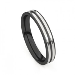 Ring amici zwart staal - 606574