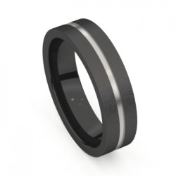 Ring amici zwart staal dwarsmat - 606650