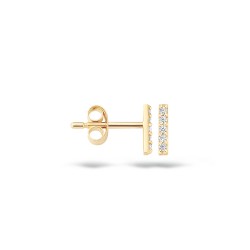 Staafjes geel 14 kt met zirconia - 614897