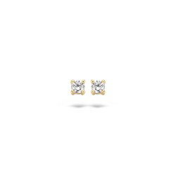 Oorringen 14kt geel goud met zirconia - 616087