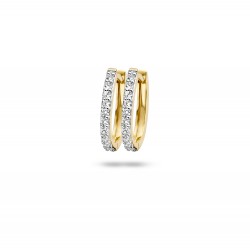 Creolen 14kt geel goud met zirconia - 611963