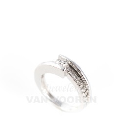 ring wit goud met diamant - 33653