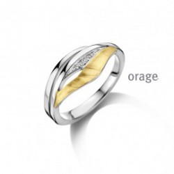 Ring bicolor met zirconia - 613560