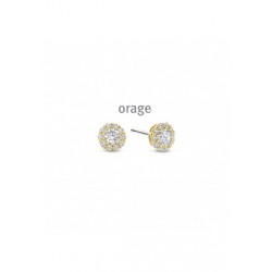 Oorringen geelkleurig met zirconia - 615516