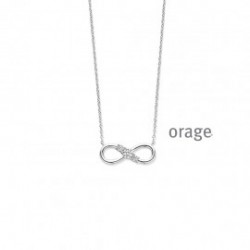 Infinity met zirconia inclusief ketting - 615297