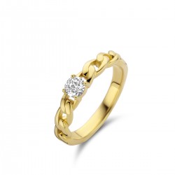 Ring geelkleurig met zirconia - 611340