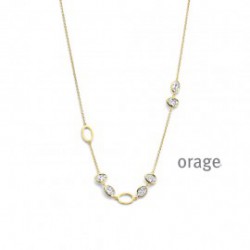 Ketting geelkleurig met zirconia - 615302