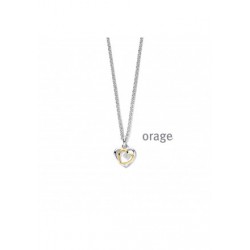 Hartje met zirconium inclusief ketting - 615517