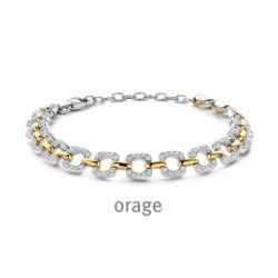 Armband zilver bicolor met zirconia - 616513