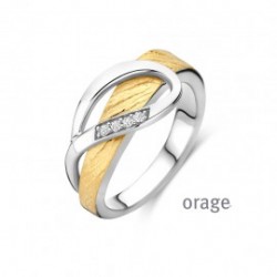 Ring bicolor met zirconia - 616517