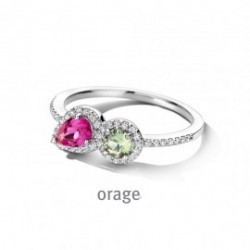 Ring met gekleurde zirconia - 616523