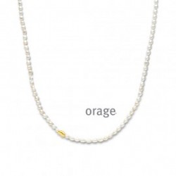 Ketting met parels-plaqué hartje en slot - 616526