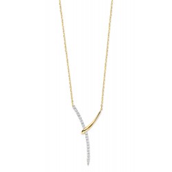 Ketting met middenstuk geelkleurig met zirconia - 616492