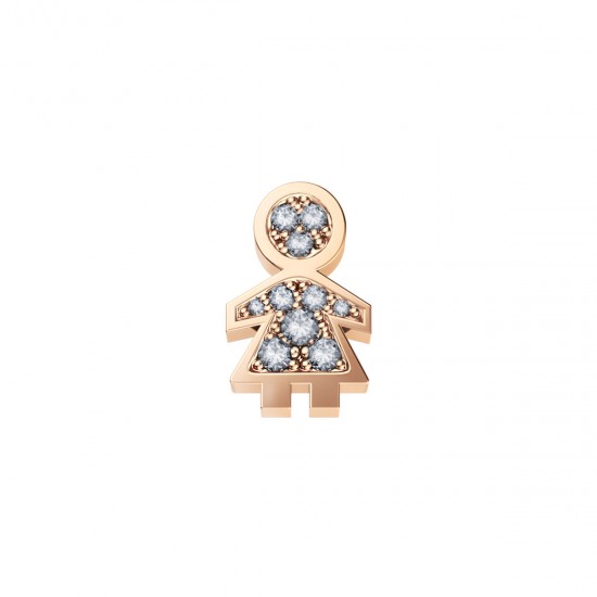 Rose gold little girl with diamonds - 606236