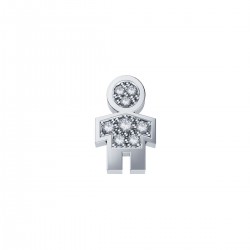 White gold little boy with diamonds - 606436