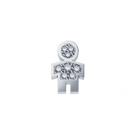 White gold little boy with diamonds - 606436
