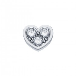 White gold heart with diamonds - 606240