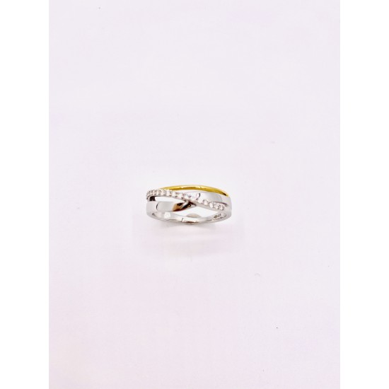 Ring bicolor met  diamant - 609495