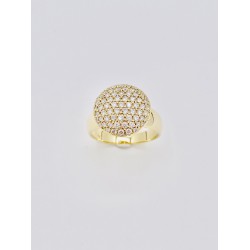 Ring geel goud met diamant - 611050