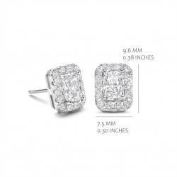 Oorringen zilver met zirconia - 615885