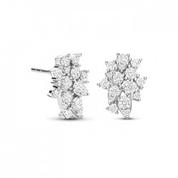 Oorringen zilver met zirconia - 616498